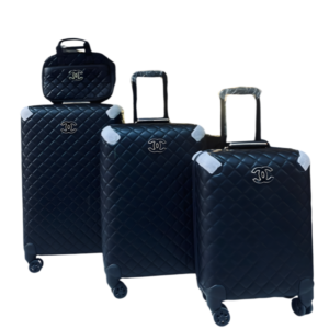 Chanel Style Quilted Luggage Set – 4 Pieces
