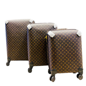 Louis Vuitton–Inspired Monogram Travel Luggage Set – 3 Pieces