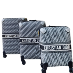 Christian Dior–Inspired Monogram Travel Luggage Set – 3 Pieces