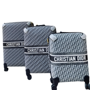 Christian Dior–Inspired Monogram Travel Luggage Set – 3 Pieces