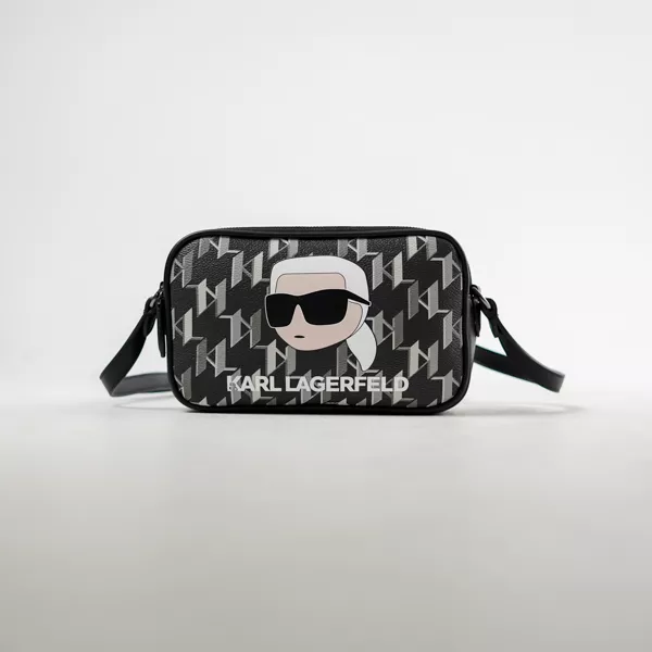 Karl Lagerfeld K/ikonik Monogram Crossbody Bag .